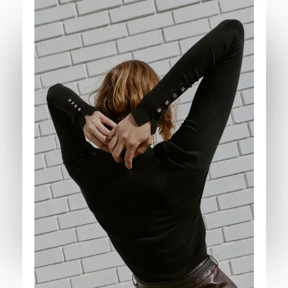 Zara Plain Knit Pink Turtleneck - Picture 8 of 9